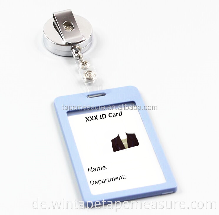 YoYo ID Card Badge Holder Custom Steel Badge Reel Einziehbare Matel Lanyards ID Badge Holder mit Schlüsselring